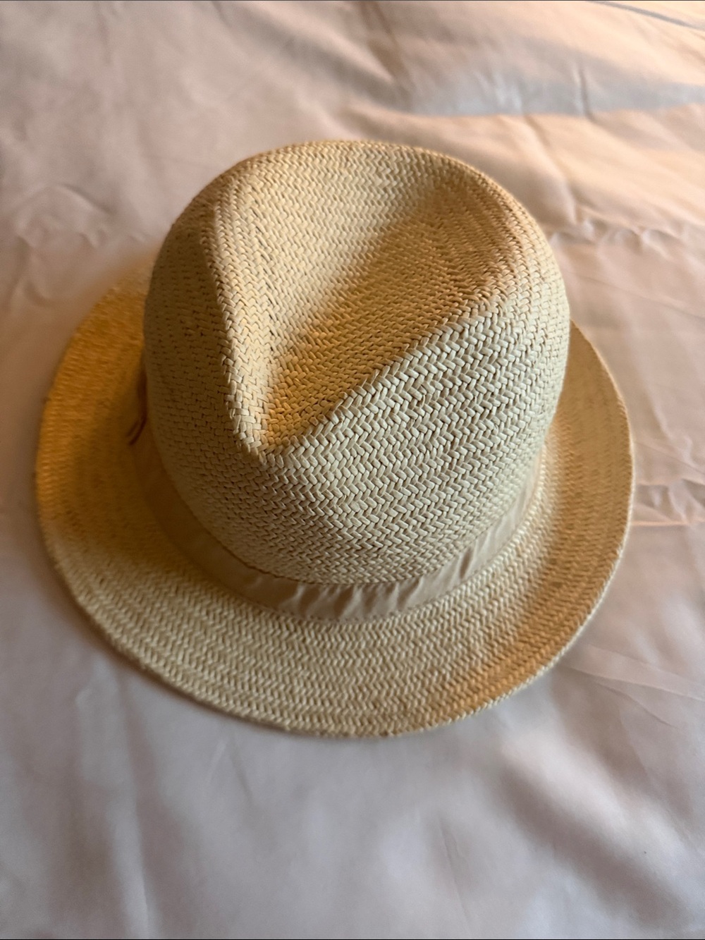 Banana Republic Natural Straw Fedora Hat - Cream